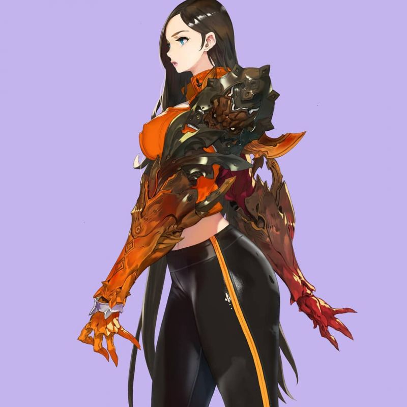 Красивые Аниме с Девушками от художника из Южной Кореи