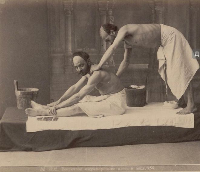Массаж в Тбилисских банях в дореволюционное годы 😀