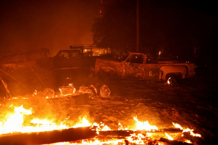 Фото лесных пожаров в Калифорнии