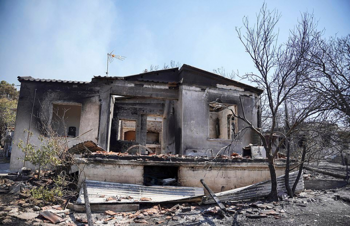 Пожары в Греции