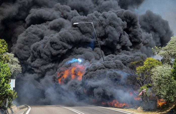 Пожары в Греции