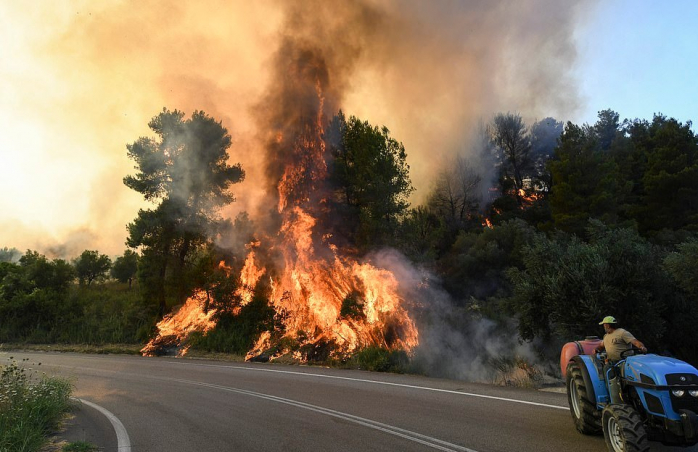 Пожары в Греции