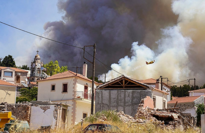 Пожары в Греции