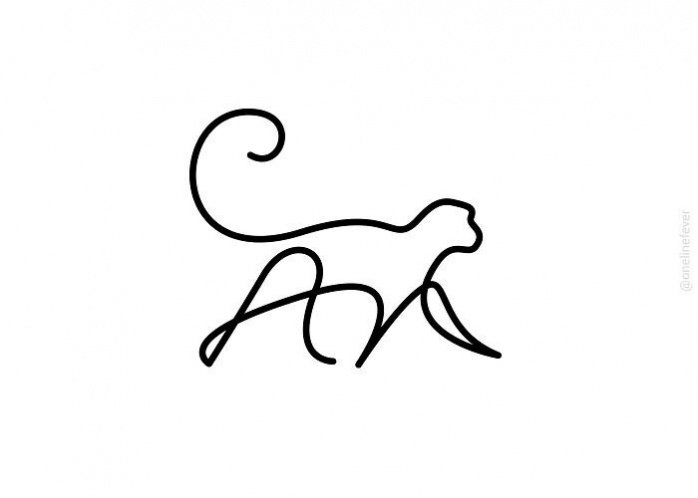 Рисунки для срисовки одной линией