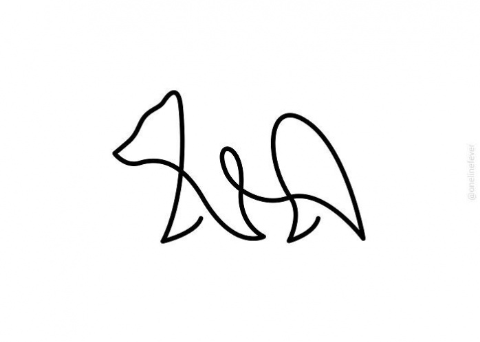 Рисунки для срисовки одной линией