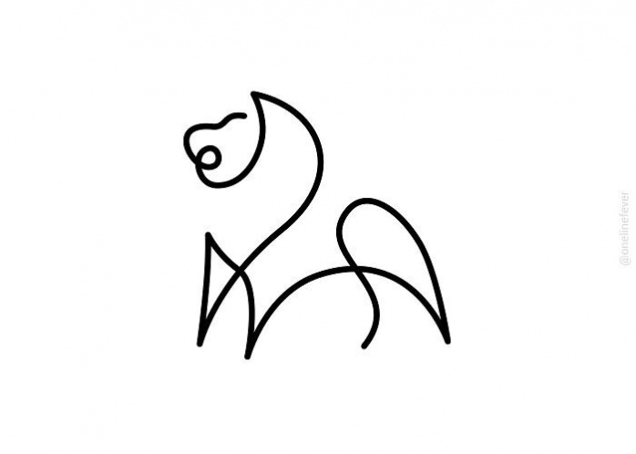 Рисунки для срисовки одной линией