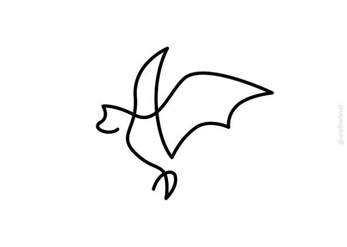 Рисунки для срисовки одной линией