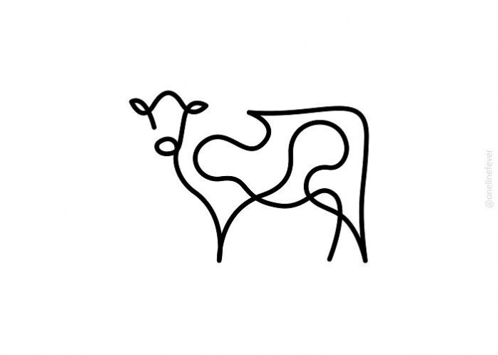 Рисунки для срисовки одной линией