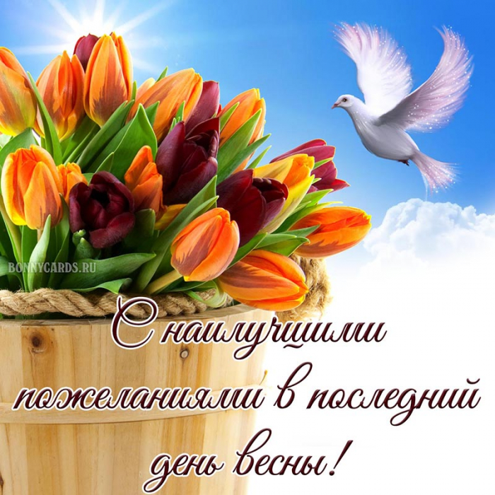 С последним днём весны 31 мая - красивые открытки