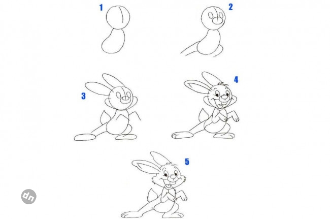 Заяц для срисовки