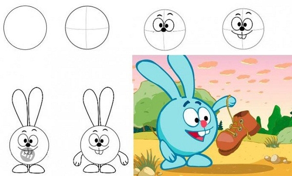 Заяц для срисовки