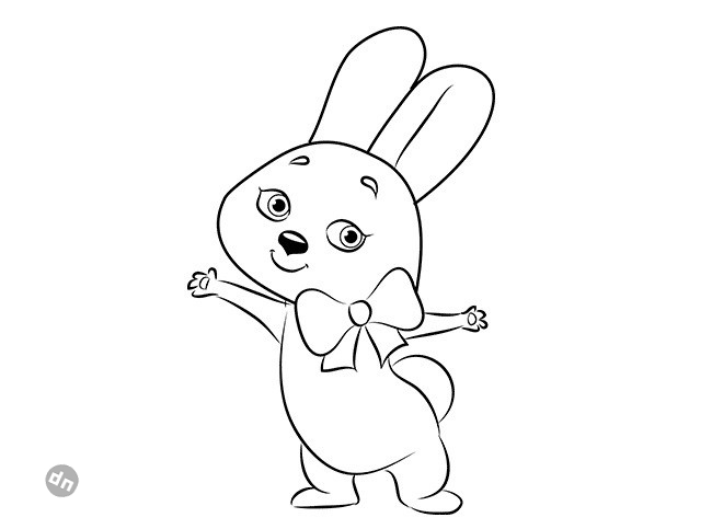 Заяц для срисовки