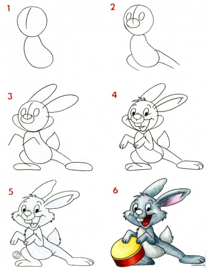 Заяц для срисовки