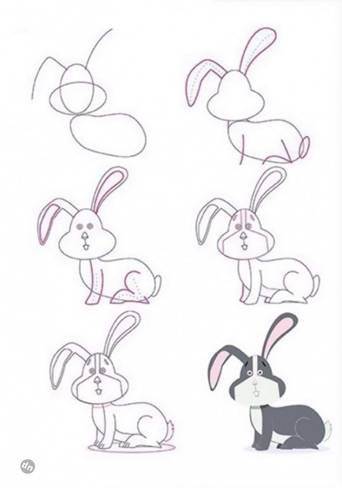 Заяц для срисовки