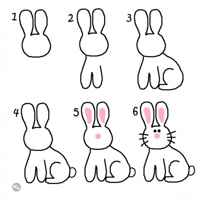 Заяц для срисовки