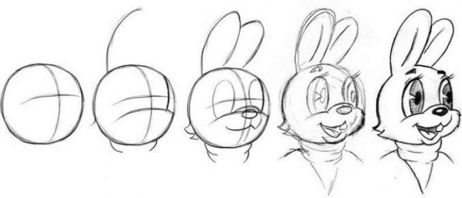 Заяц для срисовки