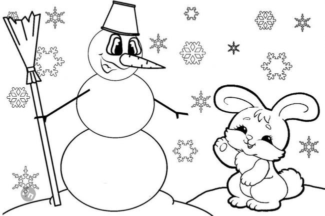 Заяц для срисовки