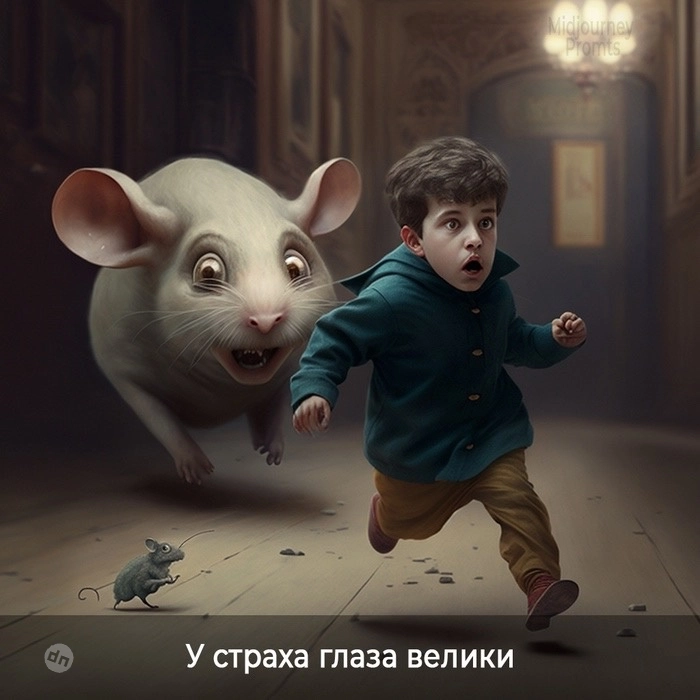 Нейросеть нарисовала русские пословицы и поговорки
