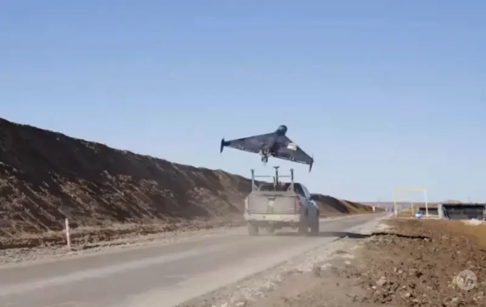 Опубликованы редкие кадры запуска БПЛА «Герань-2» с автомобиля
