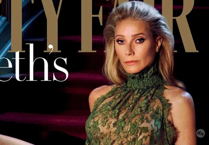 Гвинет Пэлтроу в "голом" платье снялась для обложки Vanity Fair и рассказала о материнстве